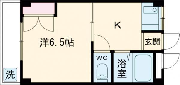 オークハウス(1K/3階)の間取り写真