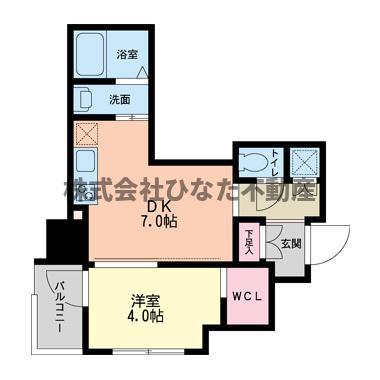 セレニテ本町グランデ(1DK/15階)の間取り写真