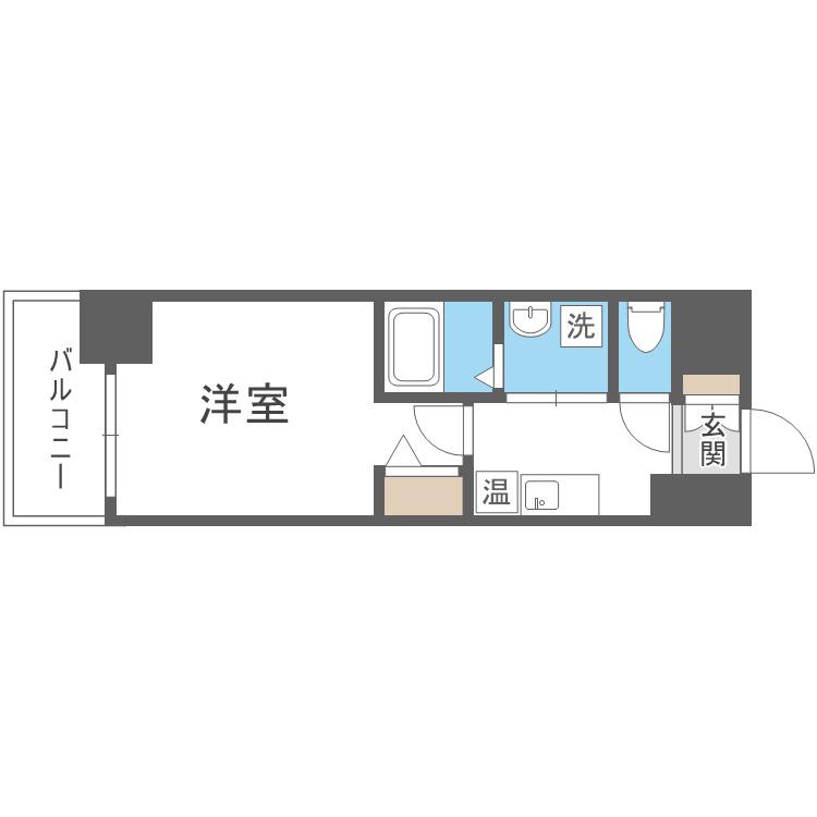 リレイション大国(1K/5階)の間取り写真