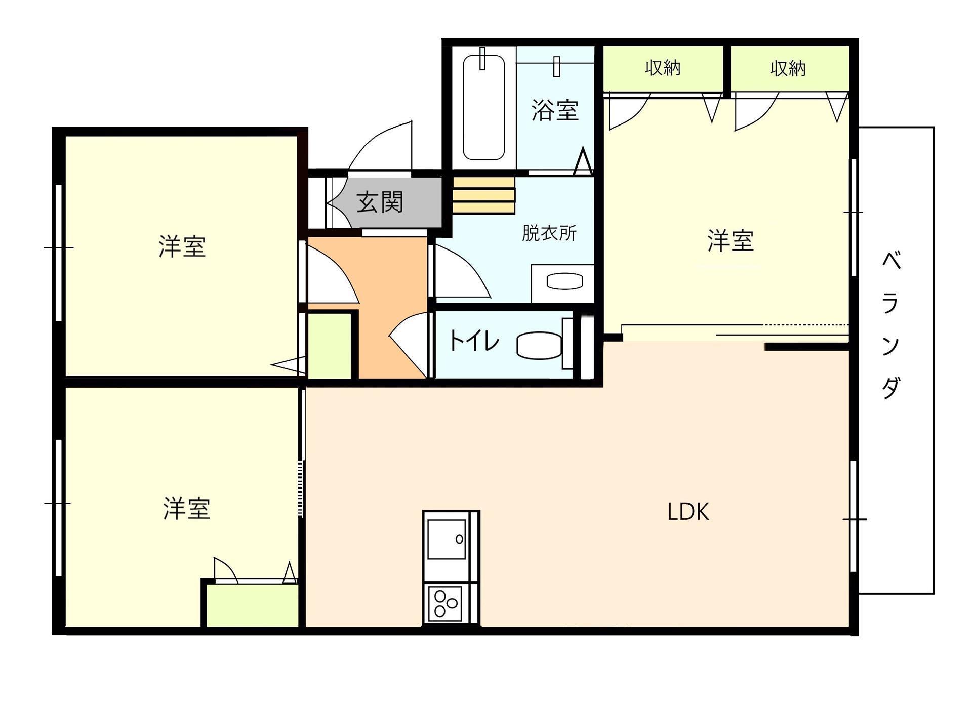 ブランピエール(3LDK/3階)の間取り写真