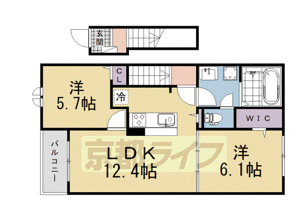 メゾン ブリアン(2LDK/1階)の間取り写真