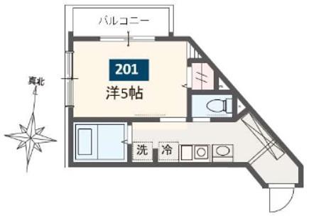 MELDIA淵野辺IV(1K/2階)の間取り写真