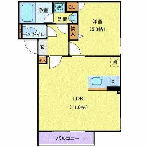 ルニック文京音羽(1LDK/3階)の間取り写真