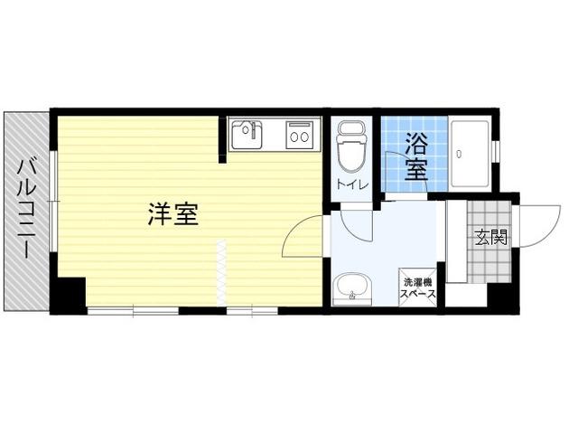 東春日ビル(1K/2階)の間取り写真