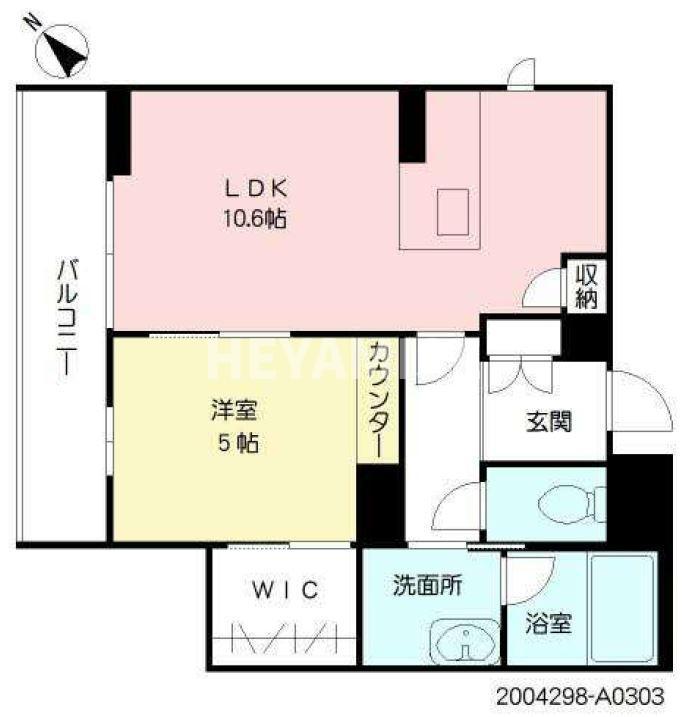 シャーメゾンSAKURA(1LDK/3階)の間取り写真