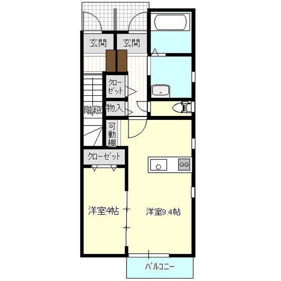 NOLUみたけ(1LDK/1階)の間取り写真