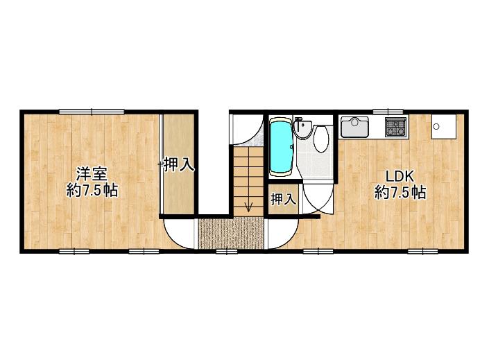 KOYANAGI21-A(1LDK/2階)の間取り写真