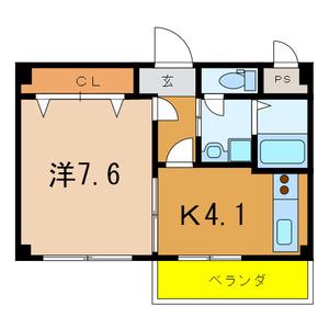 大阪モノレール本線 少路駅(大阪モノレール) 徒歩14分 3階建 築18年(1K/2階)の間取り写真