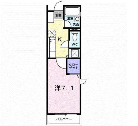T.R.S(1K/1階)の間取り写真