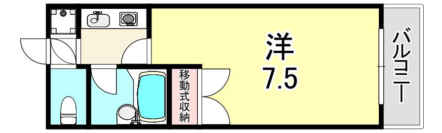 リアライズ六甲III(1K/3階)の間取り写真