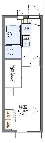 レオパレス武蔵野第3(1K/1階)の間取り写真