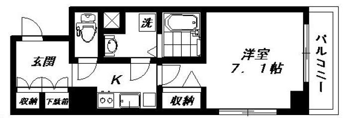グレイス蒲田(1K/5階)の間取り写真