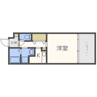 IL BIANCO(1K/8階)の間取り写真