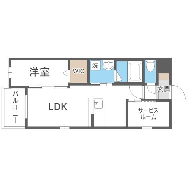 LIFEFIELD多々良(1SLDK/3階)の間取り写真