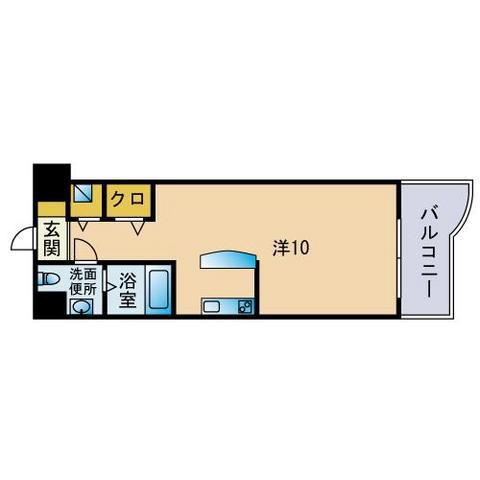 ハウトン薬院(ワンルーム/5階)の間取り写真