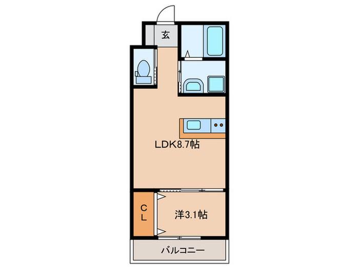 GAZELLE NOAH尼崎次屋(1LDK/1階)の間取り写真