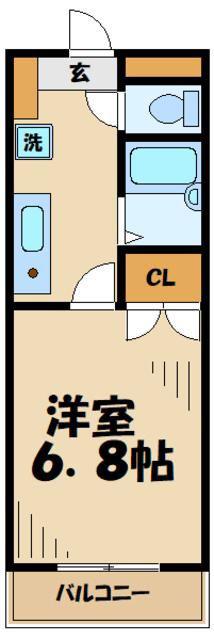 ビューアイランドOSII(1K/2階)の間取り写真