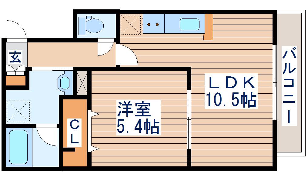 アトラス(1LDK/3階)の間取り写真
