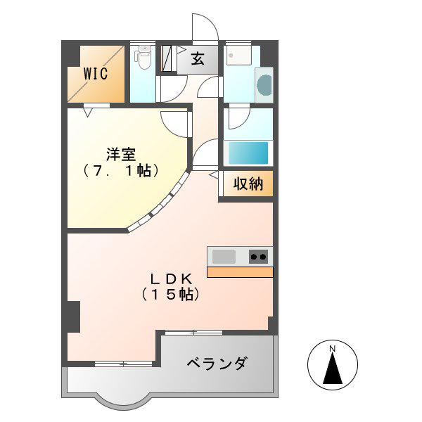 GRACE YAMATO 173(1LDK/4階)の間取り写真