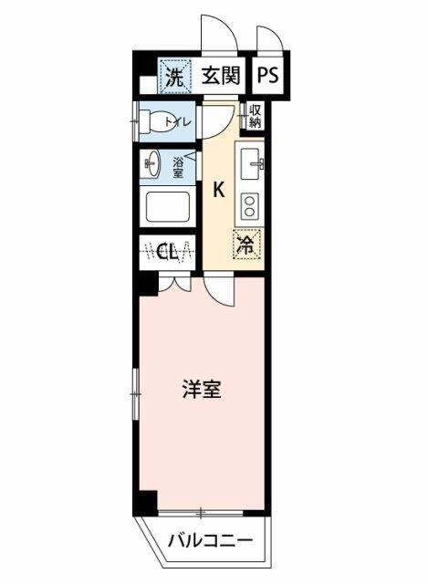 マイナビSTAYミライエ西葛西コート(1K/4階)の間取り写真
