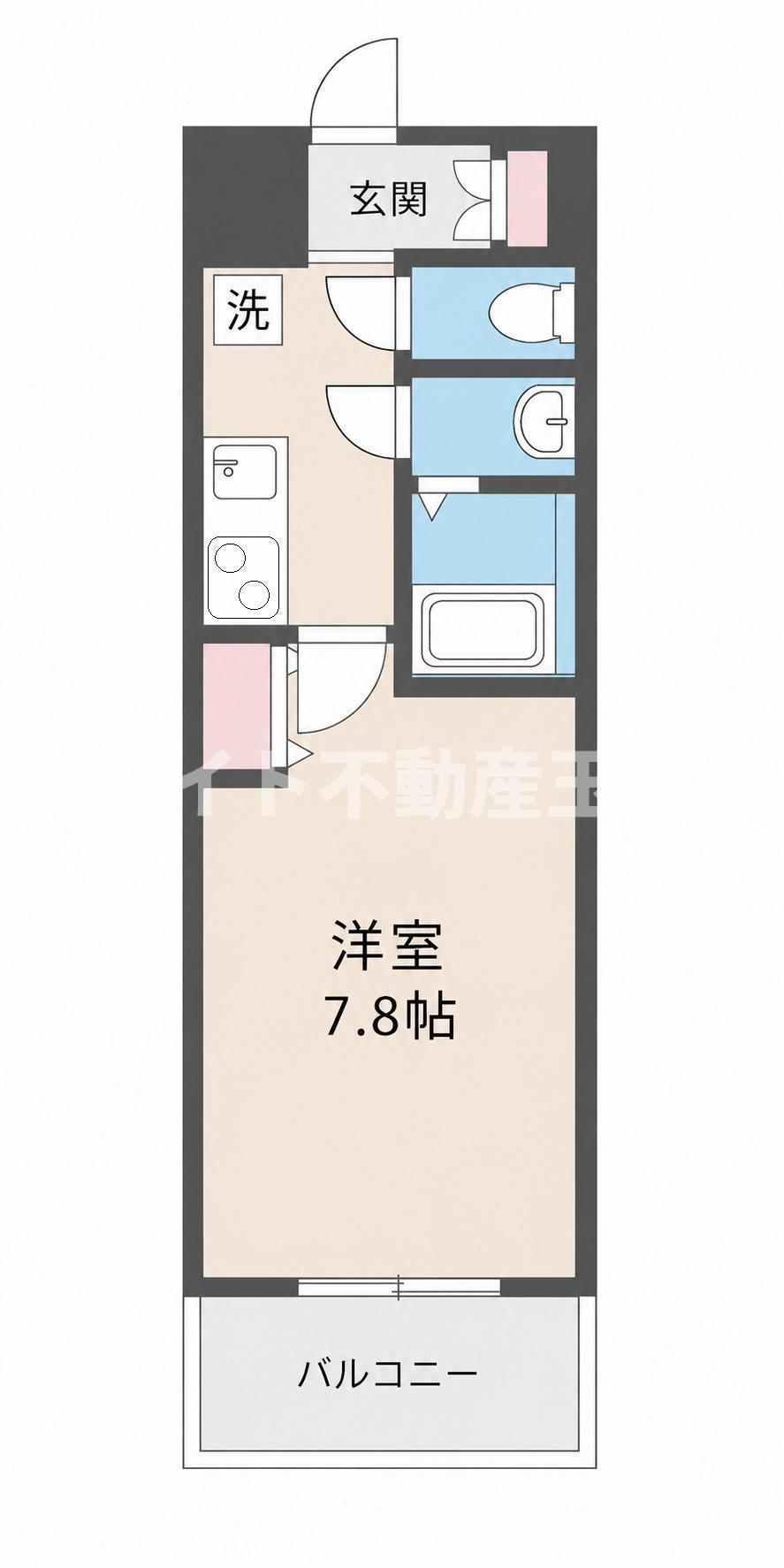 セオリー大阪イースト DOOR(1K/4階)の間取り写真