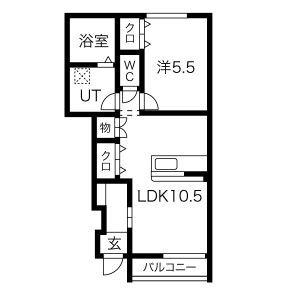 サンパティークIII(1LDK/1階)の間取り写真