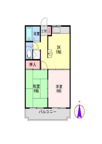 アミーまつい(2DK/3階)の間取り写真