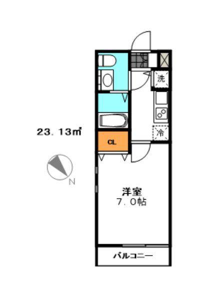 ルセント新瑞橋(1K/1階)の間取り写真