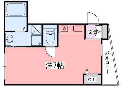 インタービレッジ青山一番館(ワンルーム/2階)の間取り写真