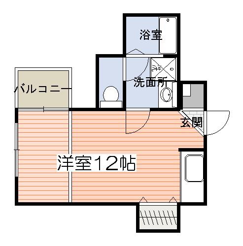 ロイヤルシティ中洲プレミアム(ワンルーム/4階)の間取り写真
