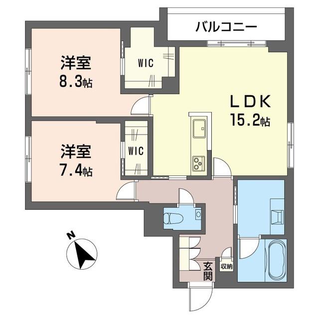 ニゲラパレス(2LDK/1階)の間取り写真