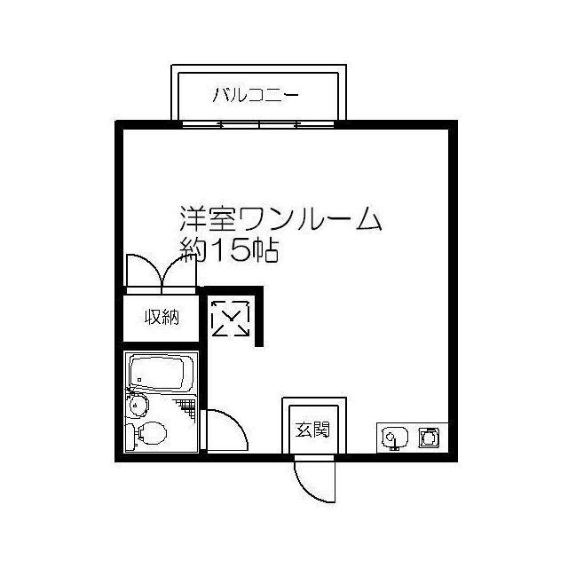 ウェルコンフォート(ワンルーム/2階)の間取り写真