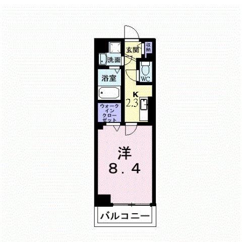 POLAR STONE(1K/2階)の間取り写真