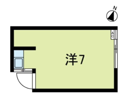 野崎荘(ワンルーム/1階)の間取り写真
