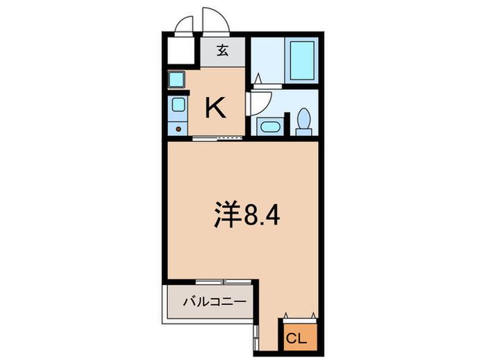 芦屋セントラル(1K/3階)の間取り写真