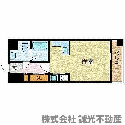 グランドサヴォイ(1K/8階)の間取り写真