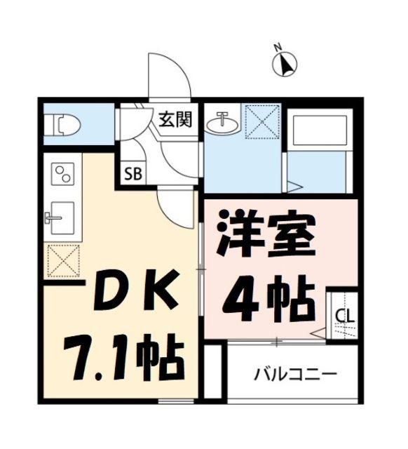 オリエンタルコート東大宮(1DK/3階)の間取り写真