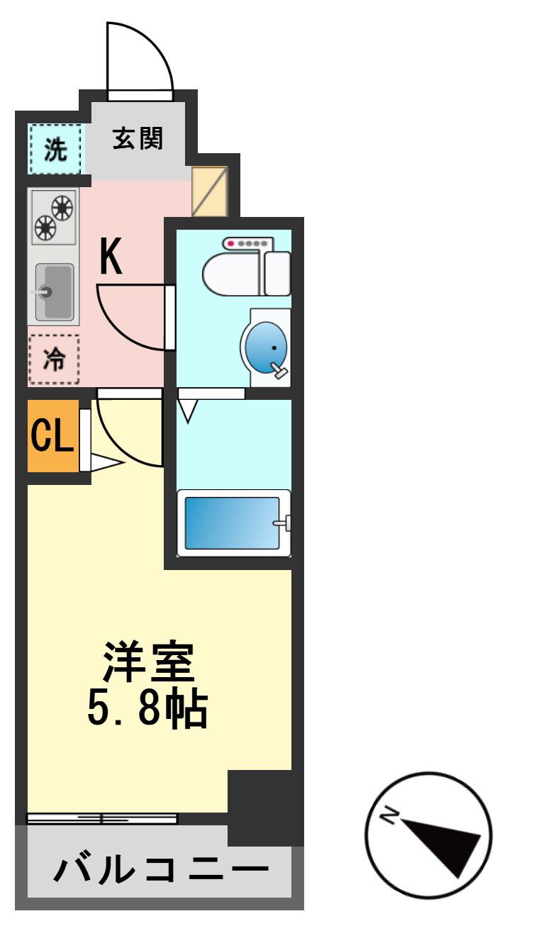 アゼスト青砥II(1K/10階)の間取り写真
