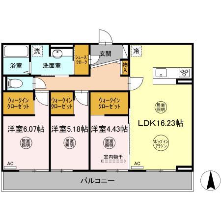 S・レーヴ(3LDK/3階)の間取り写真