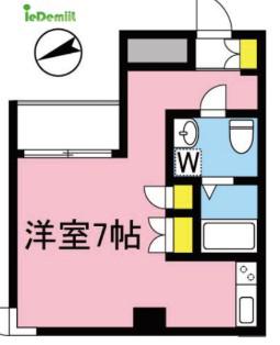 蔵前ローズガーデン(ワンルーム/8階)の間取り写真