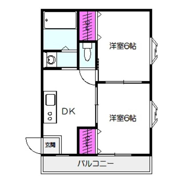 アメニティ関目(2DK/5階)の間取り写真