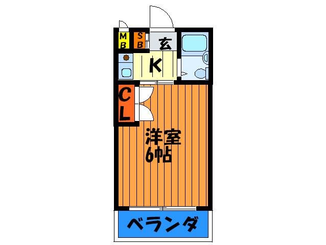 HAPPY NY(1K/4階)の間取り写真