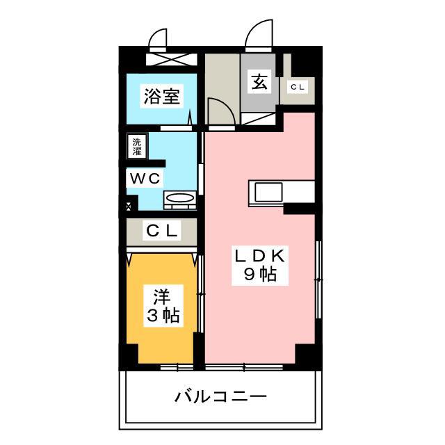 スプランドゥール(1LDK/4階)の間取り写真