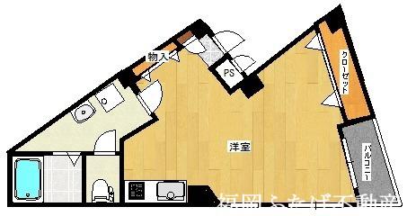リファレンス桜坂(ワンルーム/5階)の間取り写真
