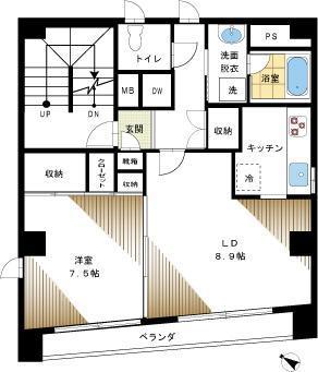 目白台HYビル(1LDK/2階)の間取り写真