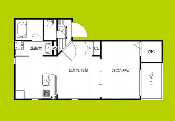 ヒカリコート(1LDK/1階)の間取り写真