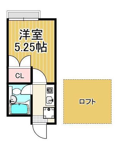 スカイピア墨田A棟(1K/1階)の間取り写真
