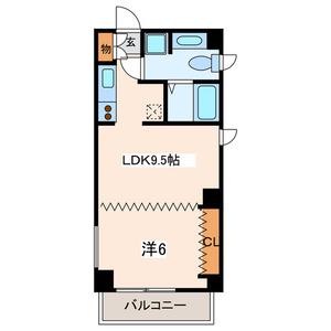 BRIGHT STAGE横浜(1LDK/3階)の間取り写真
