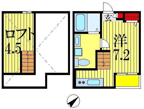 スプリングコースト(ワンルーム/1階)の間取り写真