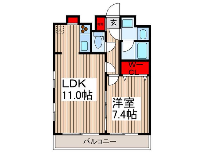 あい蘭道七番館(1LDK/7階)の間取り写真